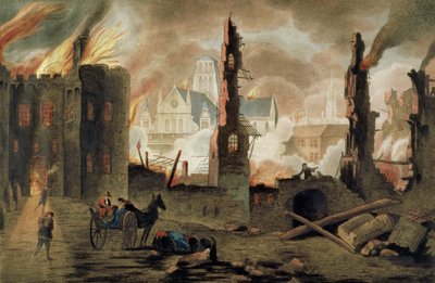 Le grand incendie de Londres en 1666 - Jan the Elder Griffier